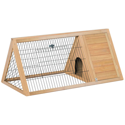 Rabbit and small farm animal shelters prepared for a wet British winter