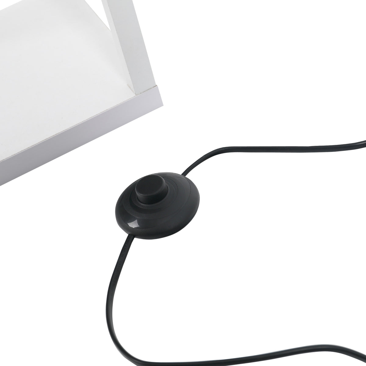 Candeeiro de Pé de Madeira com 3 Prateleiras De Armazenamento para Lâmpada E27 Potência Máx. 40W Candeeiro Moderno para Sala de Estar Dormitório 26x26x160cm Branco — foto 6