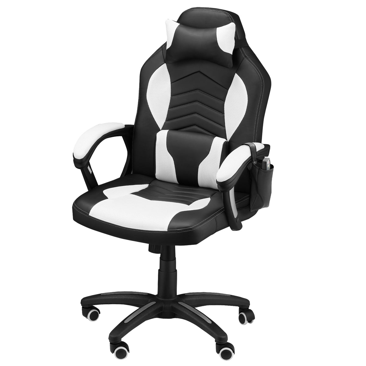 Cadeira de Escritório Gaming Reclinável e Giratória com 6 Pontos de Massagem e Aquecimento - 68x69x108-117 cm — foto 1