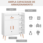 Armário Gabinete Móveis Multiuso para Sala de Jantar Sala de Estar Casa de Banho Corredor 80x29,5x96cm — foto 4