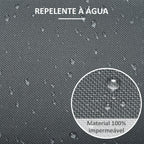 Capa Protetora para Móveis de Jardim Tecido Oxford 600D Impermeável Cobertura de Móveis Mesas Cadeiras Sofá de Exterior com Corda e Fivela 190,5x72x76cm Cinza — foto 5