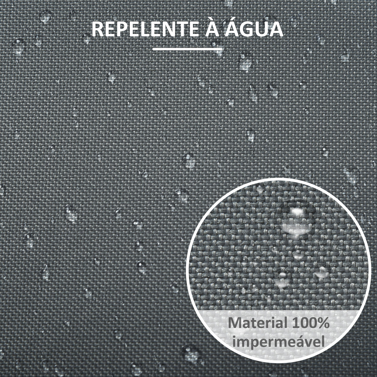 Capa Protetora para Móveis de Jardim Tecido Oxford 600D Impermeável Cobertura de Móveis Mesas Cadeiras Sofá de Exterior com Corda e Fivela 190,5x72x76cm Cinza — foto 5