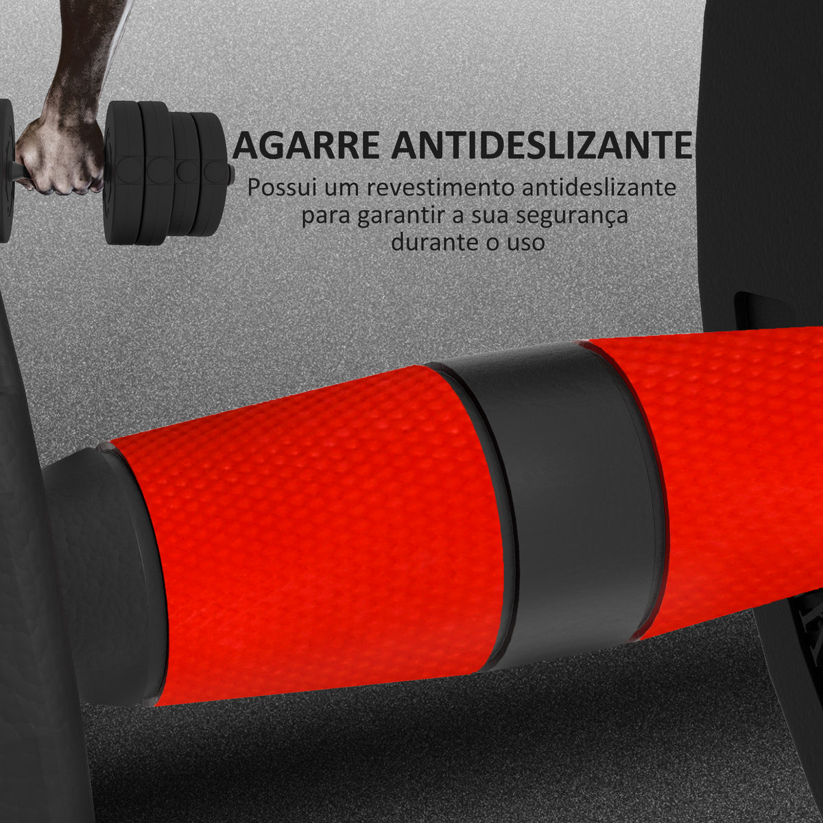 Conjunto de Halteres de 30 kg 2 em 1 com Barras de Conexão e Barra de Extensão Treinamento de Força e Levantamento de Pesos para Casa Escritório Ginásio Preto — foto 5