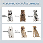 Comedouro para Cães Elevado com Sistema de Alimentação Lento Amovível e Espaço de Arrumação Comedouro com 2 Tigelas de 2L de Aço Inoxidável para Cães Grandes 60x30x35,5 cm Madeira — foto 8