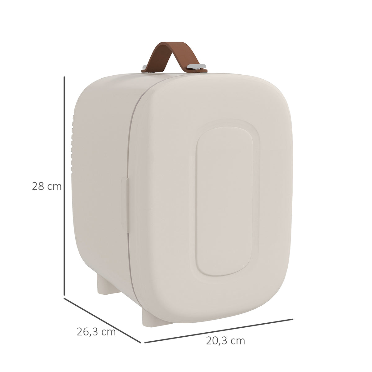 Frigorífico de Cosméticos 4L Frigorífico Pequeno 9V/240V para Arrefecer e Aquecer Mini Frigorífico para Beleza Maquilhagem Bebidas 20,3x26,3x28 cm Creme — foto 3