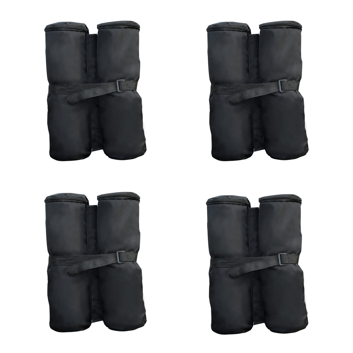Pack 4 Pesos para Carpas Sacos de Lastro Pesos de Pernas para Toldo Pavilhão Gazebo Sacos de Areia para Exteriores Preto — foto 1