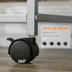 Carrinho de Cozinha Multifuncional com Rodas 5 Níveis Carrinho de Serviço da Cozinha Carrinho Auxiliar para Fruteira e Verdureiro 36,5x36,5x89cm Carga 20kg — foto 4