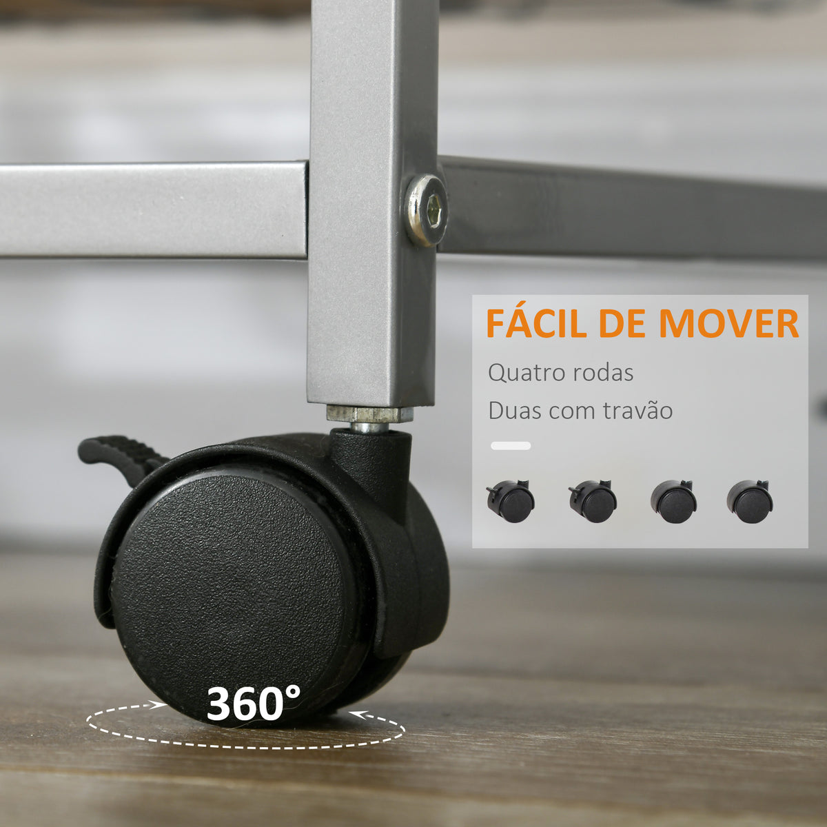 Carrinho de Cozinha Multifuncional com Rodas 5 Níveis Carrinho de Serviço da Cozinha Carrinho Auxiliar para Fruteira e Verdureiro 36,5x36,5x89cm Carga 20kg — foto 4
