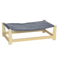 Cama Elevada para Cães Cama Elevada para Animais de Estimação Pequenos e Médios com Almofada Lavável Carga Máxima 15kg para Interior Exterior 90x50x28cm Cinza — foto 1