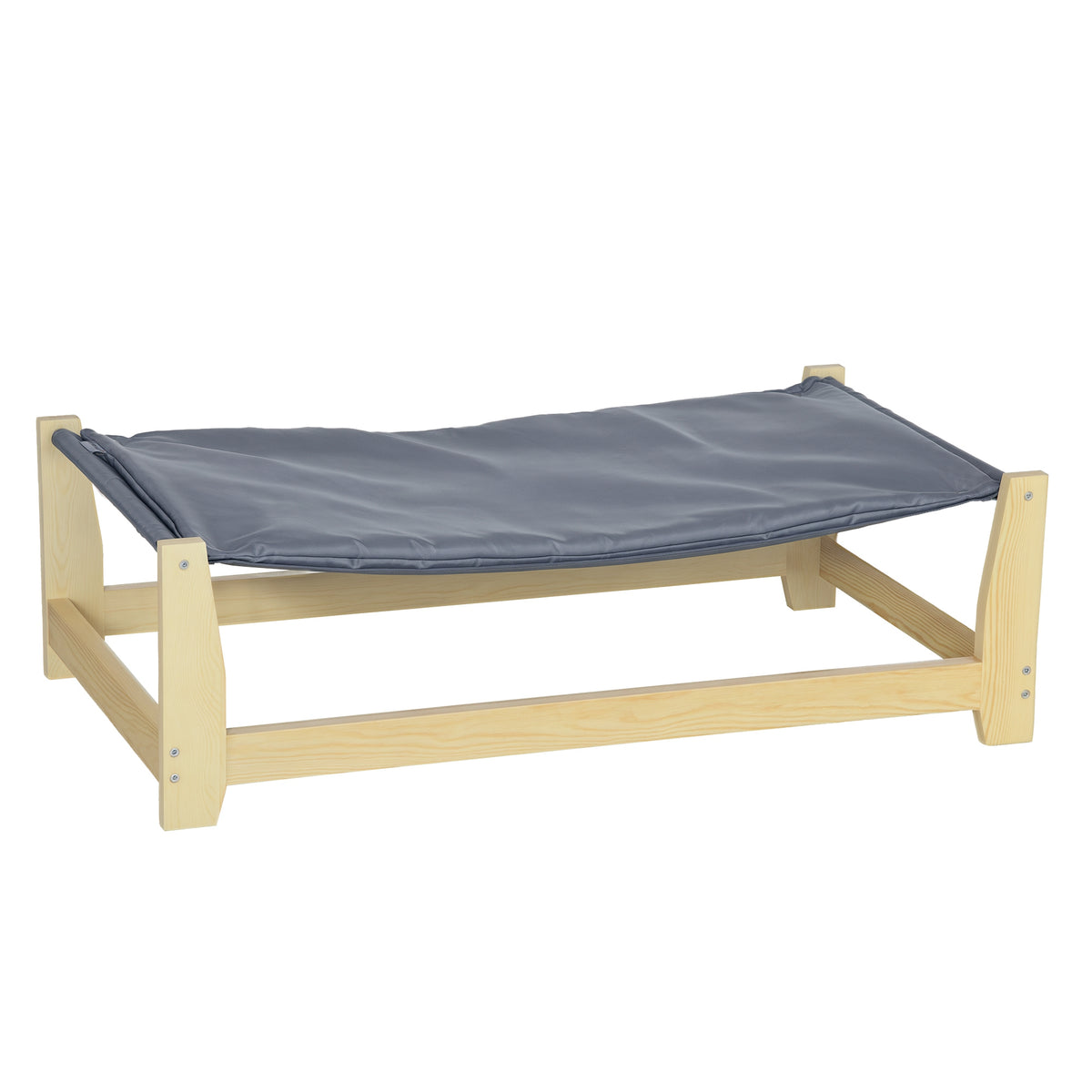 Cama Elevada para Cães Cama Elevada para Animais de Estimação Pequenos e Médios com Almofada Lavável Carga Máxima 15kg para Interior Exterior 90x50x28cm Cinza — foto 1