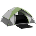 Tenda de Campismo para 1-2 Pessoas Tenda de Campismo Dobrável com Janela e Bolsa de Transporte Impermeável 3000 mm 210x150x110 cm Verde — foto 1