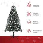 Árvore de Natal 150 cm Árvore de Natal Automática com 378 Ramos 41 Decorações Suporte em Aço Base Dobrável e Removível para Sala Verde — foto 4