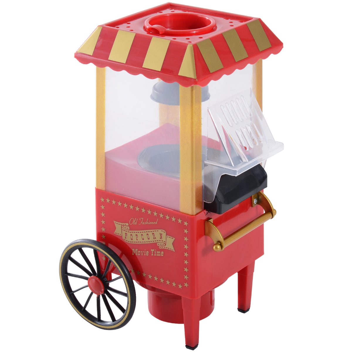Máquina de Pipocas Máquina de Fazer Pipocas Estilo Vintage Portátil 1200W 22x19239cm Vermelha — foto 1