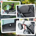 Carrinho para Cães Plegável, Coche para Cães Pequenos com Cesto de Armazenamento, Janelas de Rede, Suportes para Copos, Rodas EVA, Almofada Lavável, Travões, Carga 10 kg, 75x45x97 cm, Cinzento Escuro — foto 8