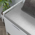 Banco Sapateira com Assento com Almofada Amovível para 4 Pares de Sapatos Banco Sapateira para Entrada Corredor Sala de Estar 84x35x50 cm Branco — foto 8