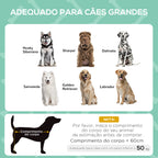 Cama elevada para animais de estimação Portátil com tecido respirável de toldo removível para interior e exterior 92x76x90 cm cinza — foto 4