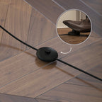Candeeiro de Pé de Madeira com 3 Prateleiras De Armazenamento para Lâmpada E27 Potência Máx. 40W Candeeiro Moderno para Sala de Estar Dormitório 26x26x160 cm Marrom Rústico — foto 8