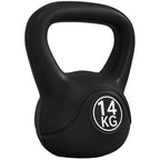 Peso Russo de 14 kg Kettlebell Fitness Preenchido de Areia com Punho Largo Antiderrapante para Exercícios e Treinos em Casa Ginásio 26x18x32 cm Preto — foto 1