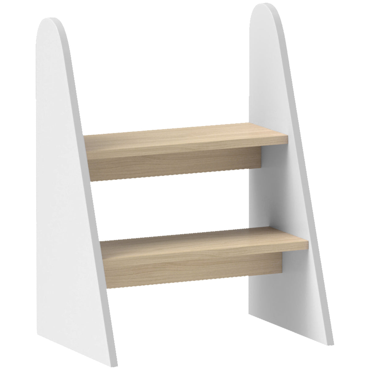 Banco para Crianças de 2 Degraus Torre de Aprendizagem Escada para Crianças acima de 3 Anos para Casa de Banho Cozinha Estante Dormitório 43x30x55 cm Branco — foto 1