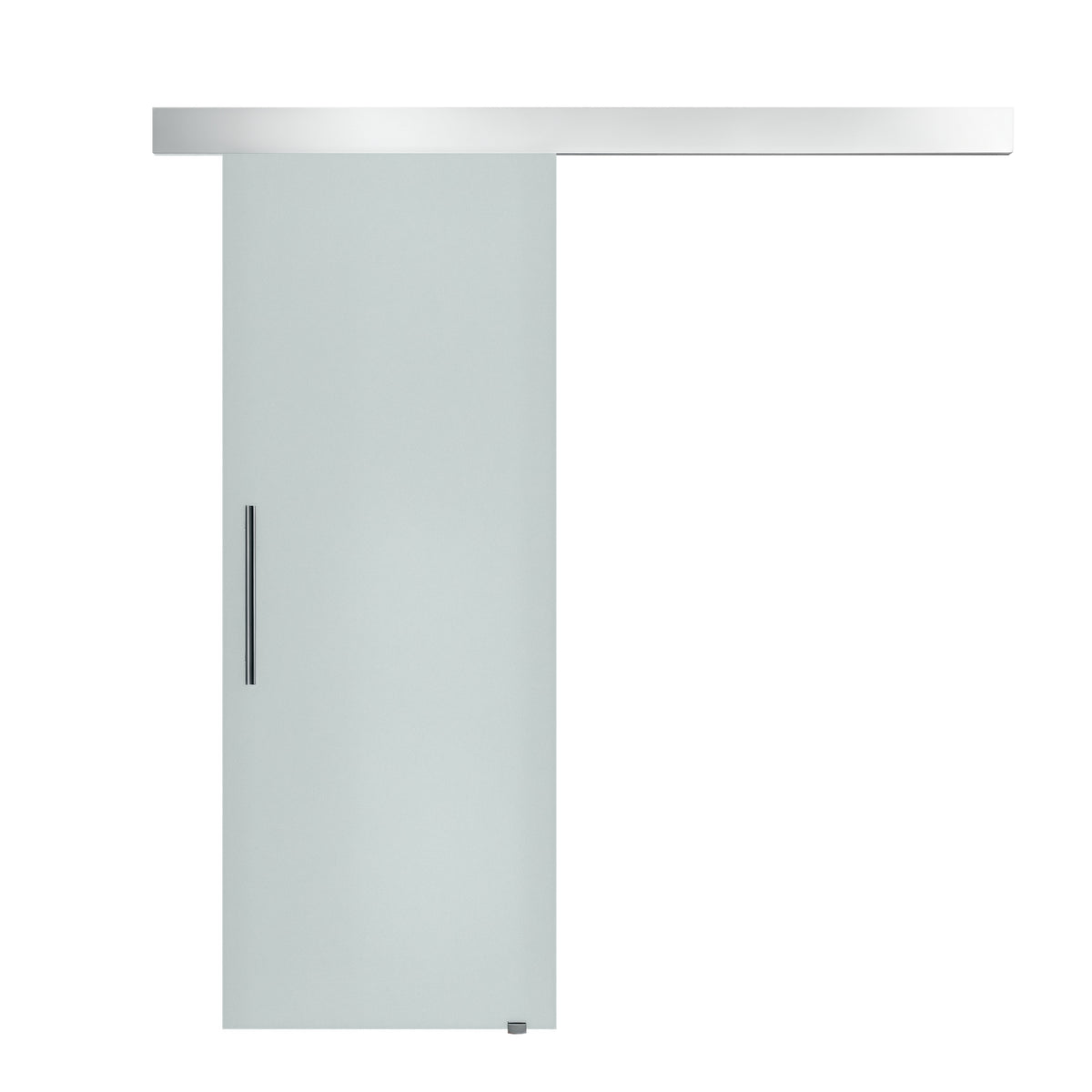 Porta de Correr de Vidro 90x205 cm Porta de Correr de Vidro com Trilho Translúcida - Modelo 1 — foto 1