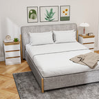 Conjunto de 2 Mesas de Cabeceira com 3 Gavetas Mesas de Cabeceira para Dormitório Estreitas 40x30x59,5 cm Branco — foto 2