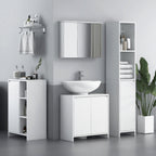 Móvel para Lavatório Pousar Móvel para Lavatório Moderno com Prateleira Anti-Tombo Carga 40 kg 60x30x60 cm Branco — foto 2