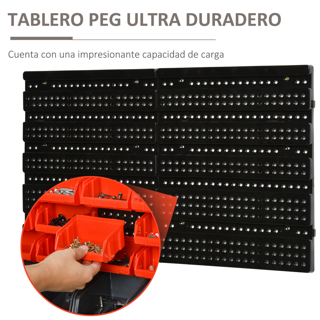 Organizador de Ferragens para Parede Armário Organizador de Ferragens com 30 Caixas de 2 Tamanhos Diferentes 37,5x18x63 cm Vermelho e Cinza — foto 4