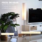 Candeeiro de Pé Moderno para o Quarto com Luzes E27, 40W e Interruptor de Pé, com Base de Aço Inoxidável Cor Branca 120cm — foto 5