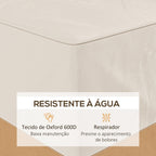 Capa Protetora para Móveis de Jardim 270x200x78cm Tecido Oxford 600D Impermeável Cobertura para Sofás Mesas Exterior com 4 Ventilações 5 Alças Cordão de Tração Bege — foto 5