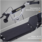 Trotinete com 2 Rodas de 16 Polegadas Trotinete para Crianças com Altura Ajustável e Freio 143x58x92-100 cm Preto — foto 6