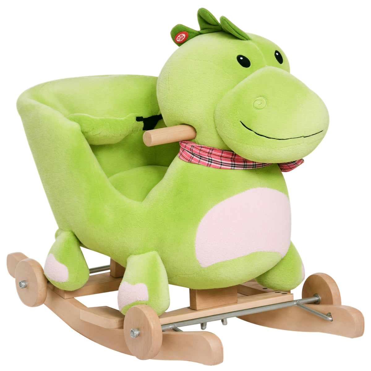 Cavalo de balanço para crianças acima de 18 meses de madeira com rodas 60x32x52cm — foto 1