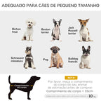 Sofá Cama para Animais de Estimação Pequenos e Medios com Almofada Acolchoada Amovível Pernas de Madeira Bordas Elevadas 81x61x24 cm Cinza — foto 4
