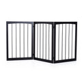 Barreira de Segurança Dobrável de 3 Painéis Portátil para Animais de Estimação Grade de Proteção para Cães Pequenos 160x76 cm para Portas Escadas Corredores Castanho — foto 1