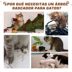 Árvore para gatos com Caverna de Pelúcia Postes de juta Plataforma confortável 61x41x96 cm Bege e Café — foto 7