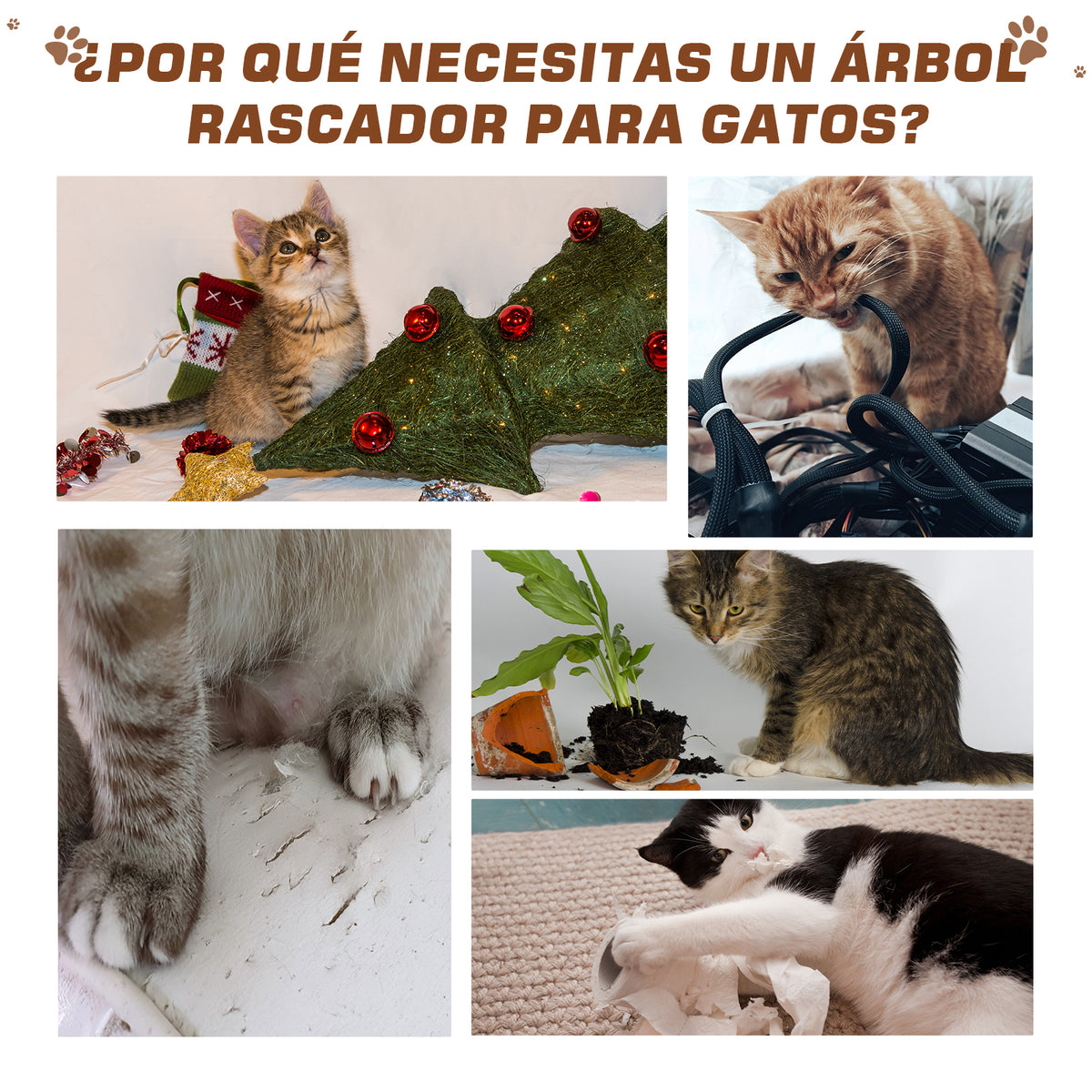 Árvore para gatos com Caverna de Pelúcia Postes de juta Plataforma confortável 61x41x96 cm Bege e Café — foto 7