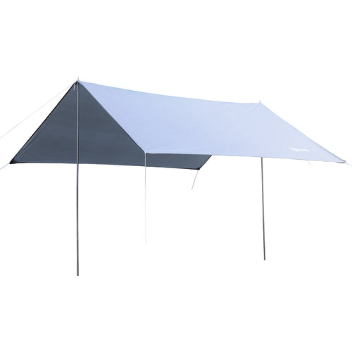 Abrigo de Campismo Portátil 300x292 cm Tenda de Campismo Impermeável com Proteção Solar para Praia Piquenique Exterior Branco — foto 1