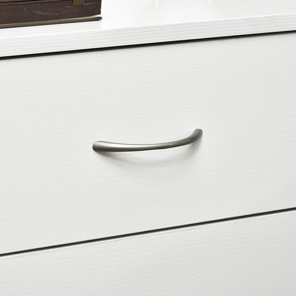 Mesa de Cabeceira Moderna Mesa de Cabeceira com 3 Gavetas e Puxadores de Alumínio para Dormitório 40x35x58 cm Branco — foto 8