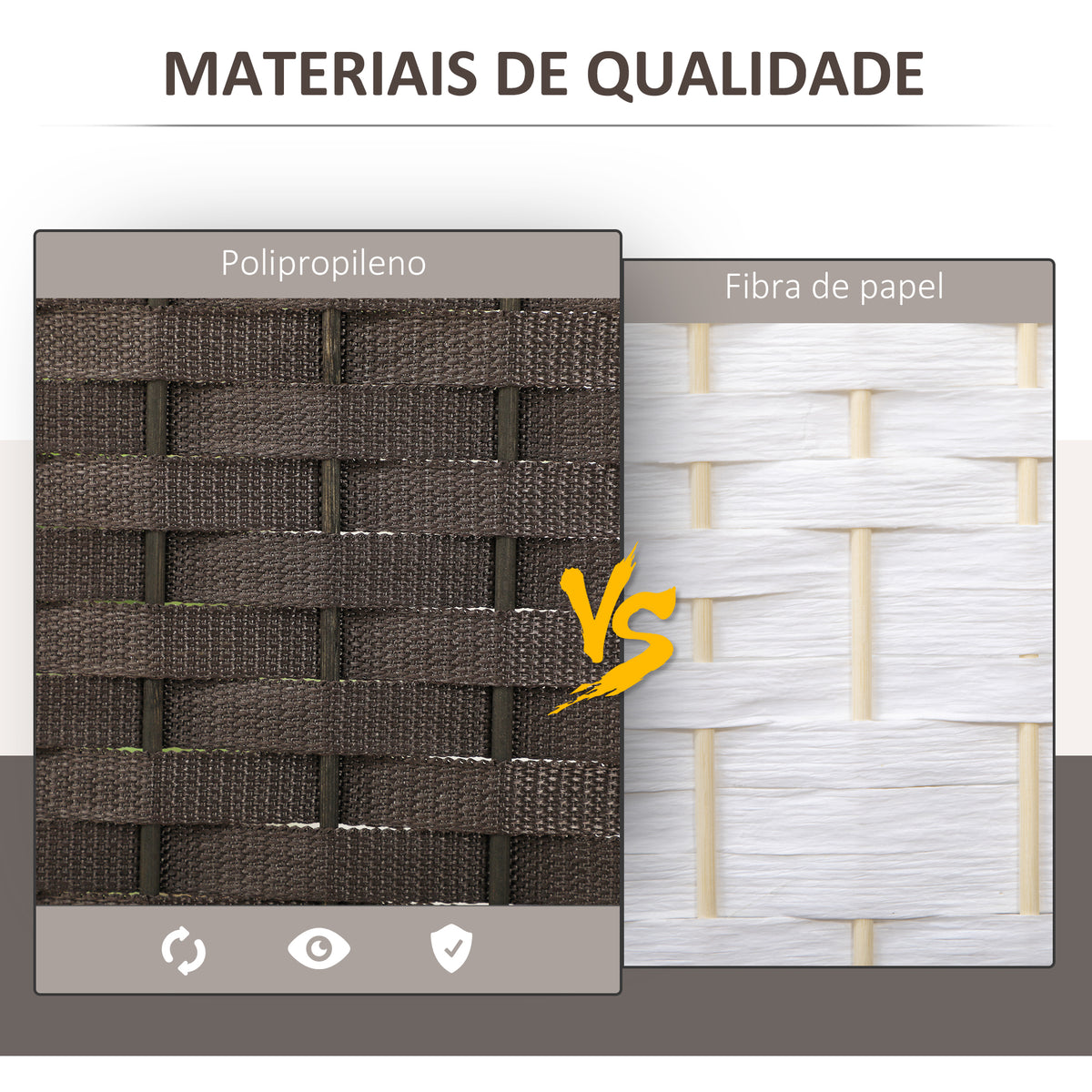 Biombo de 4 Painéis Separador de Ambientes Dobrável 160x170 cm Biombo Separador de Ambientes para Sala de Estar Dormitório Escritório Marrom — foto 4