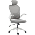 Cadeira de Escritório Giratória Cadeira de Escritório em Malha Transpirável com Altura Ajustável Apoio para a Cabeça e Suporte Lombar Ajustáveis Cadeira de Escritório Basculante Carga 120 kg 58x63x115-125 cm Cinza — foto 1