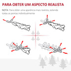 Árvore de Natal Artificial 150cm Ignífugo com 294 Pontas de Ramo PVC e Suporte de Plástico Decoração de Natal para Interiores Fácil de Montar Verde — foto 5
