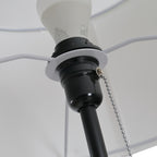 Candeeiro de Pé Moderno Candeeiro de Pé para Sala de Estar com Ecrã Redondo Tripé e Suporte para Lâmpada E27 Ø37x152 cm Branco e Preto — foto 7