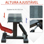 Plataforma Elevadora para Motocicletas Universal com Altura Ajustável para Estacionar ou Reparar Carga Máxima 150 kg 28x17,5x24,5-35,5 cm Preto e Vermelho — foto 5
