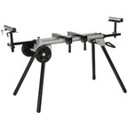 Suporte universal para serra de esquadria dobrável com distância de trabalho ajustável, fácil de transportar e armazenar 123,5-245x73x96 cm Preto — foto 1