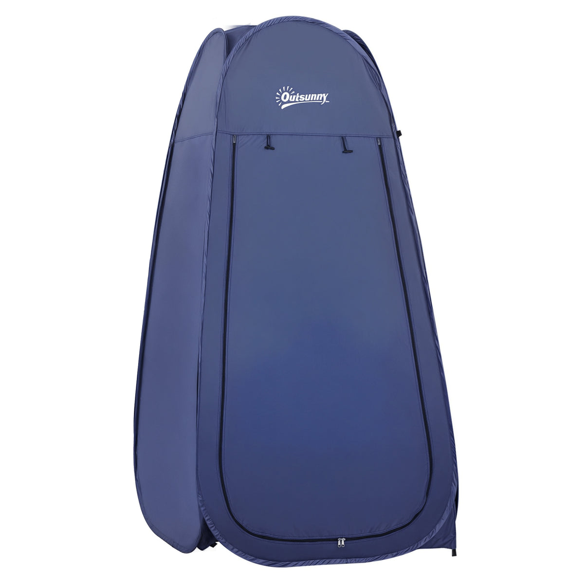 Tenda de Duche para Campismo Dobrável Pop UP Tenda de Privacidade com proteção UV e Tecido Impermeável 100x100x185cm Azul Escuro — foto 1