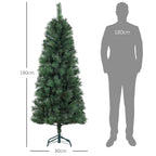 Árvore de Natal 180 cm Árvore de Natal Artificial com 528 Ramos e Suporte de Metal Árvore de Natal para Sala Interior Verde — foto 3