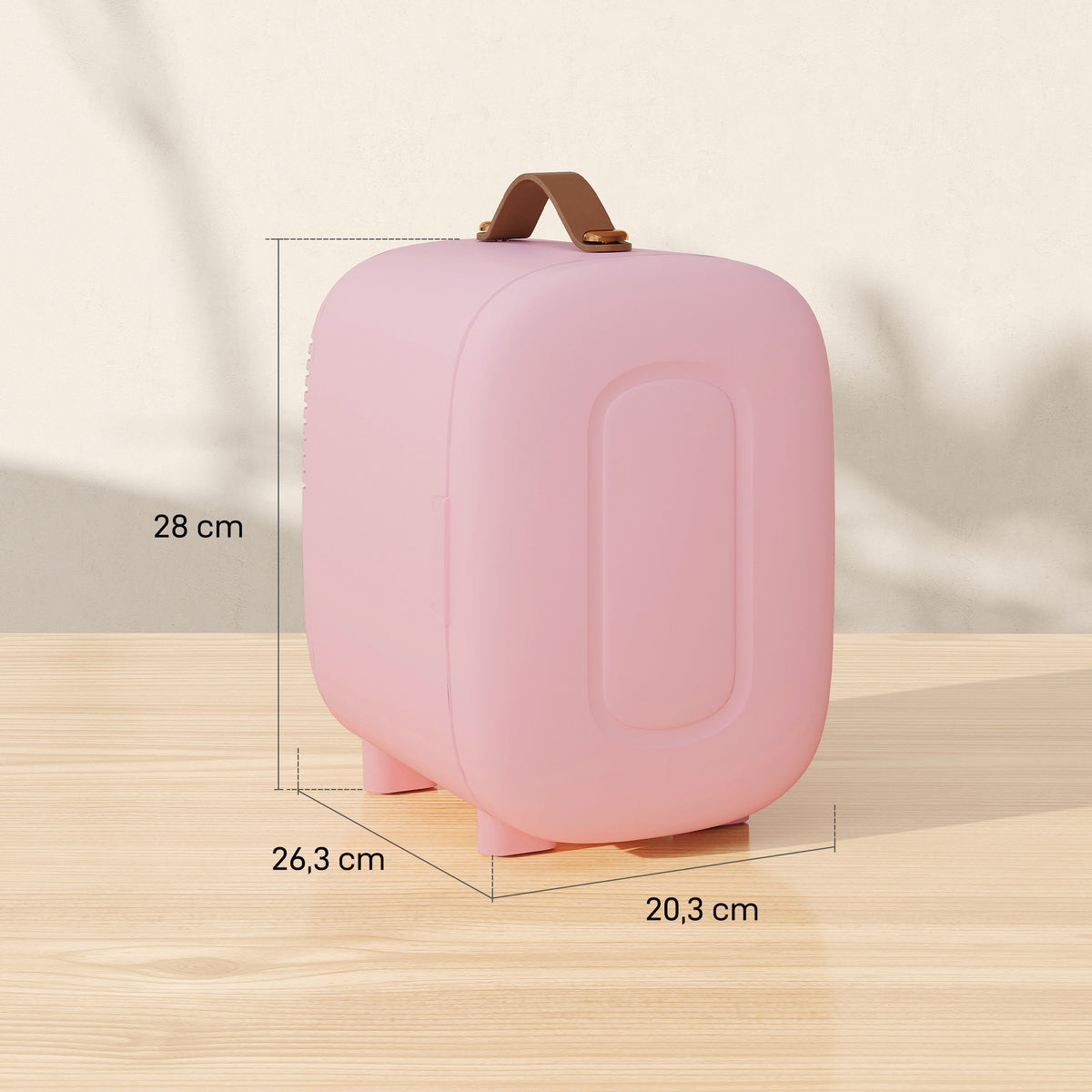 Frigorífico de Cosméticos 4L Frigorífico Pequeno 9V/240V para Arrefecer e Aquecer Mini Frigorífico para Beleza Maquilhagem Bebidas 20,3x26,3x28 cm Rosa — foto 3