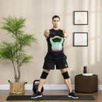 Kettlebell 16 kg Peso Russo com Revestimento de PU e Enchimento de Areia para Treinamento em Casa Ginásio 26x18x32 cm Verde e Cinza — foto 2