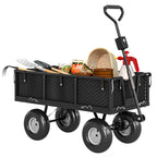 Carrinho de Jardim com Rodas Grandes, Carga até 300 kg, Carrinho de Mão com Punho Ajustável e Bolsa Impermeável Removível, Transporte Todo-o-Terreno, Compras, Camping, Preto — foto 1