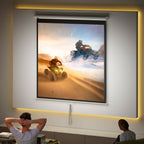 Tela de Projeção Manual de 85 Polegadas Tela de Projeção Portátil Formato 1:1 para Interior e Exterior Cinema em Casa Jardim 162,5x162 cm Branco — foto 2