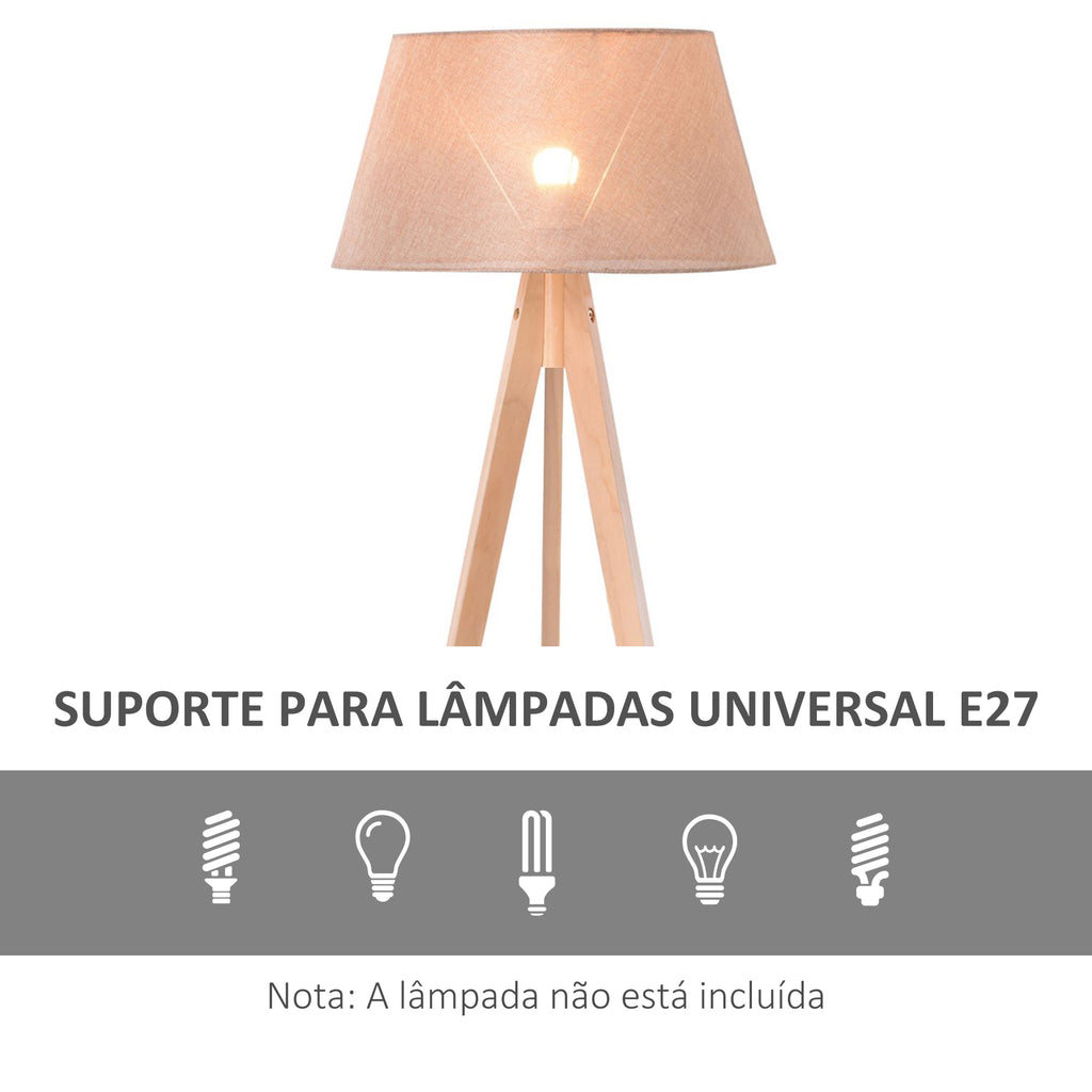 Candeeiro de Pé Moderno para o Quarto, Sala de Estudo, Sala de Estar com Base de Tripé Inoxidável Abajur de Linho Bege 146 cm — foto 6